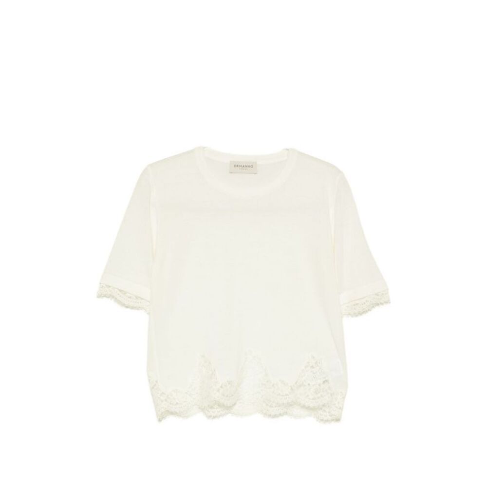 Ermanno Women Lace-Detail Wool Sweater